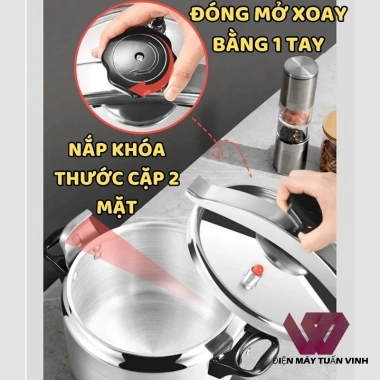 Nồi áp suất bếp từ Fujika đa năng, tiết kiệm 70% thời gian, dùng cho bếp từ, gas, hồng ngoại - Giá chỉ 375.000₫