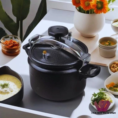 Nồi áp suất bếp từ Fujika đa năng, tiết kiệm 70% thời gian, dùng cho bếp từ, gas, hồng ngoại - Giá chỉ 375.000₫