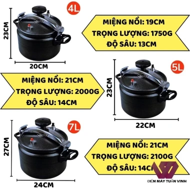 Nồi áp suất bếp từ Fujika đa năng, tiết kiệm 70% thời gian, dùng cho bếp từ, gas, hồng ngoại - Giá chỉ 375.000₫