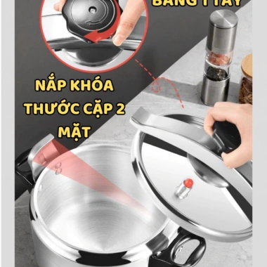 Nồi áp suất bếp từ Fujika hợp kim nhôm đa năng, dùng cho bếp từ, ga, hồng ngoại, giảm giá 410.000₫ 5