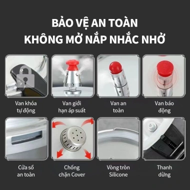 Nồi áp suất bếp từ VOVOVA 14L/10L hợp kim nhôm chân không - Giá giảm 392.256đ 6