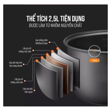 Nồi áp suất đa chức năng ELMICH PCE 1.805 2,5L - Giá chỉ 990.000 VNĐ, bảo hành điện tử 24 tháng