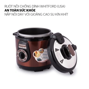 Nồi áp suất đa năng 6L Sunhouse SHD-1.562 - nấu cháo, hầm xương, giữ nhiệt, bảo hành 12 tháng, giá ưu đãi 1.145.000 VND 2