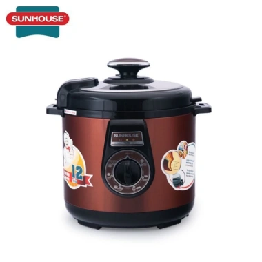 Nồi áp suất đa năng 6L Sunhouse SHD-1.562 - nấu cháo, hầm xương, giữ nhiệt, bảo hành 12 tháng, giá ưu đãi 1.145.000 VND 6