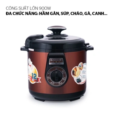 Nồi áp suất đa năng 6L Sunhouse SHD-1.562 - nấu cháo, hầm xương, giữ nhiệt, bảo hành 12 tháng, giá ưu đãi 1.145.000 VND 7