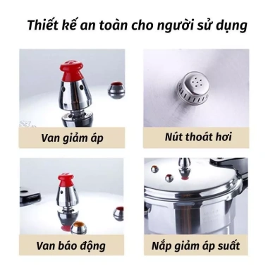 Nồi áp suất đa năng bếp từ, kèm khay hấp, dùng gas, giảm giá 20% chỉ 389k