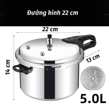 Nồi áp suất đa năng bếp từ, kèm khay hấp, dùng gas, giảm giá 20% chỉ 389k
