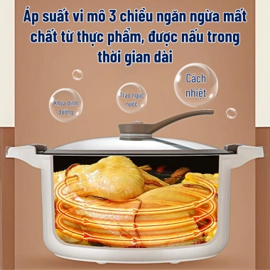 Nồi Áp Suất Đa Năng Điện Tử 5L 28cm 800W - Đa Chế Độ Nấu, Chống Dính, Giá 239.000 VND 6