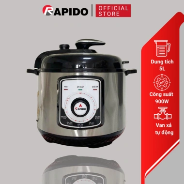 Nồi áp suất đa năng Rapido 5L - An toàn, tự động xả áp, giảm giá 1,3tr