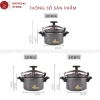 Nồi áp suất đa năng Sikma chính hãng – An toàn, dễ dùng, phù hợp bếp ga, hồng ngoại, từ – Giá 345.000₫ 2