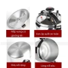 Nồi áp suất đa năng SIKMA hợp kim 18-24cm (3-7L) - Đun ga, bếp từ, giảm giá 345k 5