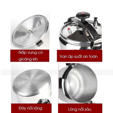 Nồi áp suất đa năng SIKMA hợp kim 18-24cm (3-7L) - Đun ga, bếp từ, giảm giá 345k 5