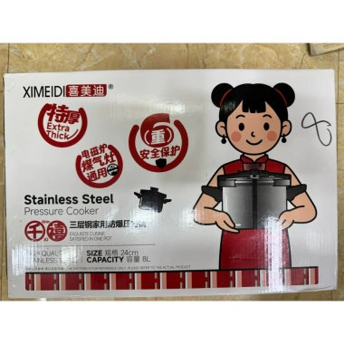 Nồi áp suất đa năng XIMEIDI inox 304 từ tính cao, không kén bếp, đúc dày – 970.000đ 5