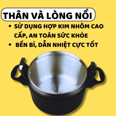 Nồi áp suất đáy từ Fujika – Nấu nhanh mềm, tiết kiệm, dùng mọi bếp, giá 619k 8