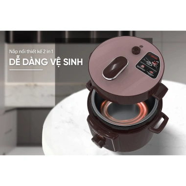 Nồi Áp Suất Điện 4L Sunhouse SHD1.540 - Hầm Nhẹ, Bảo Hành 1 Năm, 1,175,000 VND 2