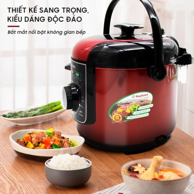 Nồi áp suất điện 6L Nagakawa NAG205 1.000W chống dính Teflon giá 1.424.000 VND