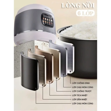 Nồi áp suất điện Beemi 6L đa năng bản mới nhất, bảo hành 12 tháng, giá 1,029,000₫