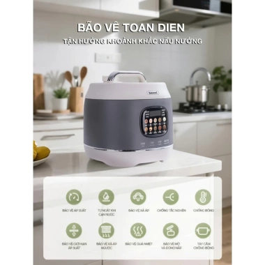 Nồi áp suất điện Beemi 6L đa năng bản mới nhất, bảo hành 12 tháng, giá 1,029,000₫ 4 Nồi áp suất điện Beemi 6L đa năng bản mới nhất, bảo hành 12 tháng, giá 1,029,000₫ 4