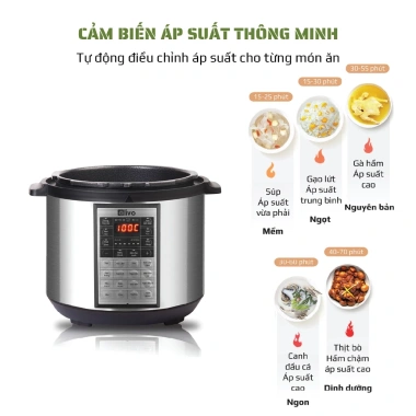 Nồi Áp Suất Điện Đa Năng OLIVO PC60 6L - 16 Chế Độ Hầm, Kho Thịt, Chiên Rán, Nấu Lẩu - Giá 2,99 Triệu 8 Nồi Áp Suất Điện Đa Năng OLIVO PC60 6L - 16 Chế Độ Hầm, Kho Thịt, Chiên Rán, Nấu Lẩu - Giá 2,99 Triệu 8