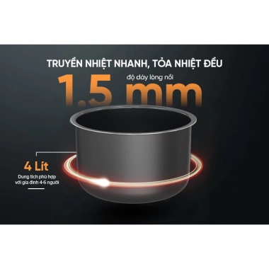 Nồi áp suất điện đa năng SUNHOUSE SHD1.540 4 lít - Hàng chính hãng, giá ưu đãi 1.085.000₫ 5