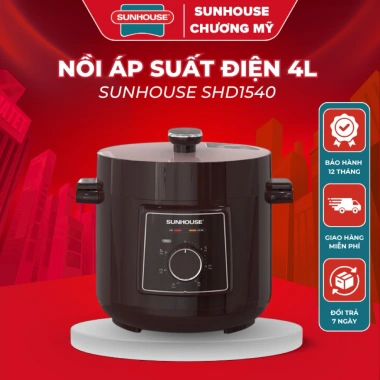 Nồi áp suất điện đa năng Sunhouse SHD1.540 4L, bảo hành 12 tháng, giá chỉ 1,08 triệu