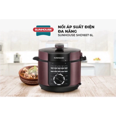 Nồi áp suất điện đa năng Sunhouse SHD1.657 6L 1.000W - Chống dính, Giá ưu đãi 1,390,000 VND