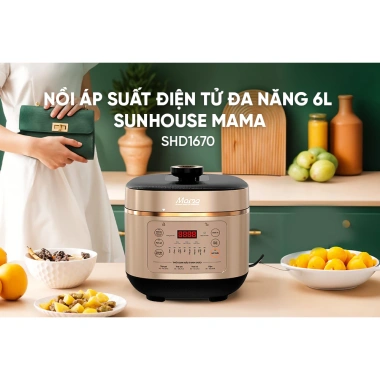 Nồi áp suất điện đa năng Sunhouse SHD1.670, SHD1.656, SHD1.580 - Bảo hành 24 tháng, Giá giảm còn 1.13 triệu 4 Nồi áp suất điện đa năng Sunhouse SHD1.670, SHD1.656, SHD1.580 - Bảo hành 24 tháng, Giá giảm còn 1.13 triệu 4