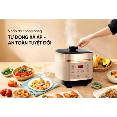 Nồi áp suất điện đa năng Sunhouse SHD1.670, SHD1.656, SHD1.580 - Bảo hành 24 tháng, Giá giảm còn 1.13 triệu
