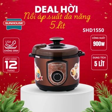 Nồi áp suất điện đa năng Sunhouse SHD1.670, SHD1.656, SHD1.580 - Bảo hành 24 tháng, Giá giảm còn 1.13 triệu 9 Nồi áp suất điện đa năng Sunhouse SHD1.670, SHD1.656, SHD1.580 - Bảo hành 24 tháng, Giá giảm còn 1.13 triệu 9