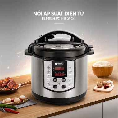 Nồi áp suất điện Elmich 6L đa năng PCE 1.809OL - Nấu nhanh, tiết kiệm, giá chỉ 1.59 triệu