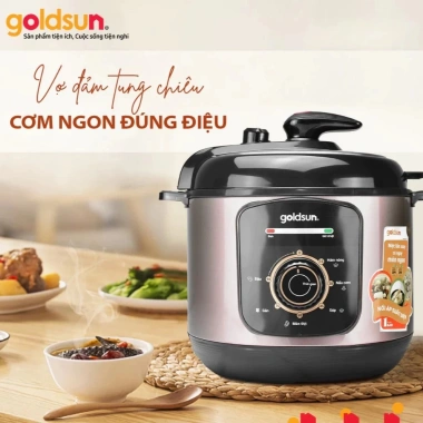 Nồi Áp Suất Điện Goldsun 5L 1.000W Đa Năng GPC5.502 - Giá ưu đãi 1.209.000đ 5