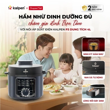 Nồi áp suất điện Kalpen P3 4L - Hàng chính hãng, giảm giá chỉ 1.099.000đ