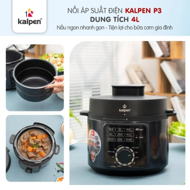Nồi áp suất điện Kalpen P3 4L - Hàng chính hãng, giảm giá chỉ 1.099.000đ