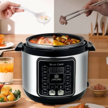 Nồi Áp Suất Điện Silver Crest 6L - 10 chức năng, hẹn giờ thông minh, chỉ 859k 2