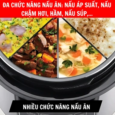Nồi Áp Suất Điện Silver Crest 6L - 10 chức năng, hẹn giờ thông minh, chỉ 859k 6