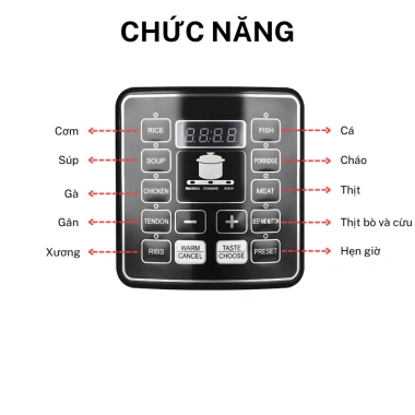 Nồi Áp Suất Điện Silver Crest 6L - 10 chức năng, hẹn giờ thông minh, chỉ 859k 8