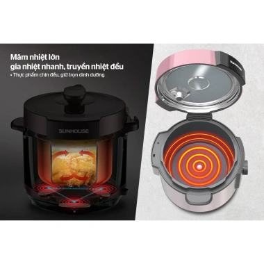 Nồi Áp Suất Điện Sunhouse 6L SHD1.657 – Đa Năng, Ninh Kĩ, Bảo Hành 1 Năm, Giá 1.250.000 VND 7