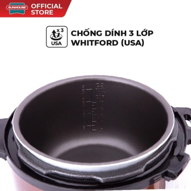 Nồi Áp Suất Điện Sunhouse SH1.550 5L - Nấu Cơm, Canh, Hấp, Hầm, Xả Áp, Bảo Hành 1 Năm, 1.119.000 VND 2