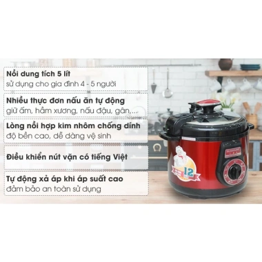 Nồi áp suất điện SUNHOUSE SH1.550/SH152 hẹn giờ, bảo hành 12 tháng, giảm giá – 1.260.000₫
