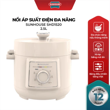 Nồi áp suất điện Sunhouse SHD1.520 2.5L hợp kim nhôm - Đa chức năng, xả áp nút ấn, giảm giá 20% 2