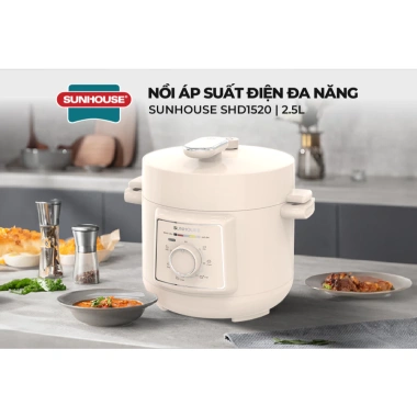 Nồi áp suất điện Sunhouse SHD1.520 2.5L hợp kim nhôm - Đa chức năng, xả áp nút ấn, giảm giá 20% 3