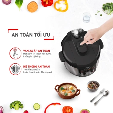 Nồi áp suất điện Tefal Speedy Cook 5L CY222D68 đa năng, chính hãng, BH 2 năm, giá 1.699.000₫ 2