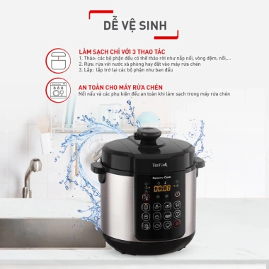 Nồi áp suất điện Tefal Speedy Cook 5L CY222D68 đa năng, chính hãng, BH 2 năm, giá 1.699.000₫ 5