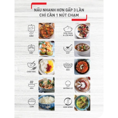 Nồi áp suất điện Tefal Speedy Cook 5L CY222D68 đa năng, chính hãng, BH 2 năm, giá 1.699.000₫ 7