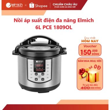 Nồi áp suất điện tử đa năng Elmich 6L PCE-1.809OL giảm 12% đơn 500K, chỉ 1.833.000₫