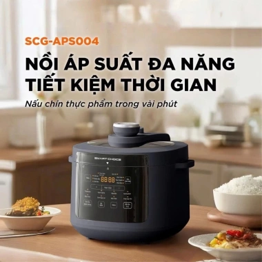 Nồi áp suất điện tử SmartChoice 5L 900W Nấu hầm, kho, cháo, súp đa năng giá 1.41tr 3