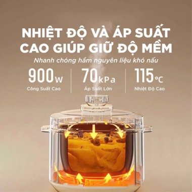 Nồi áp suất điện tử SmartChoice APS004 5L 900W 10 chế độ nấu đa năng - Chỉ 1.39 triệu