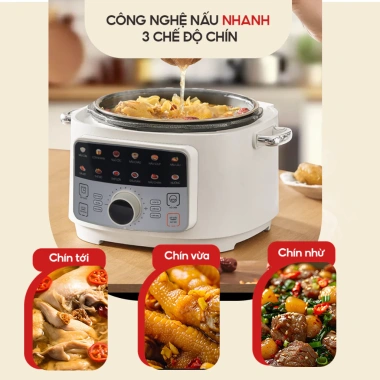 Nồi Áp Suất Điện VENKO 4L 1.300W Chính Hãng Đa Năng Nấu Cơm, Hầm Xương, Cháo 2 Nồi Áp Suất Điện VENKO 4L 1.300W Chính Hãng Đa Năng Nấu Cơm, Hầm Xương, Cháo 2