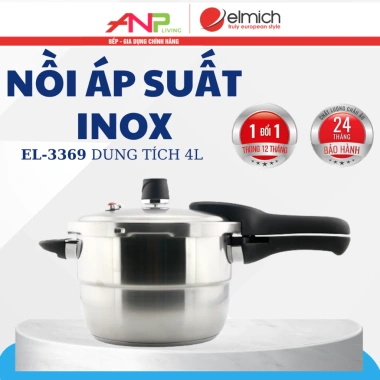 Nồi áp suất đun từ Inox 304 ELMICH dung tích 4L-5,5L - Tiết kiệm năng lượng, giá ưu đãi 1,2 triệu 2