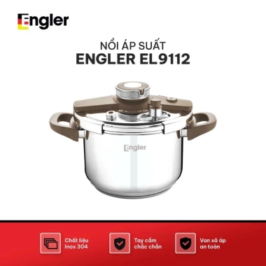 Nồi Áp Suất Engler EL9.112 6L Đa Chức Năng Nấu Hầm, Cháo, Thịt - Nhanh Chín, An Toàn, Dễ Dùng, Giá Ưu Đãi 1.399.000 VND